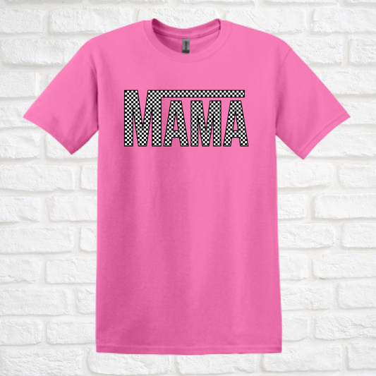 Checkered MAMA Tee